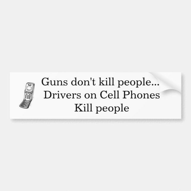 Guns don't kill people bumper sticker (Front)