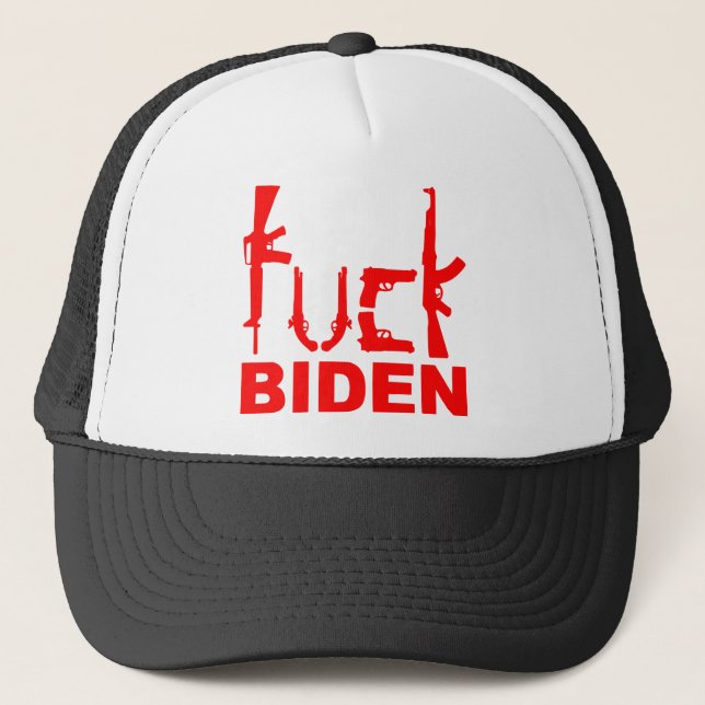 Guns F**|< Biden  #USAPatriotGraphics  © Trucker Hat (Front)