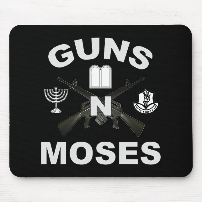 Guns n Moses Dark Mouse Mat (Front)