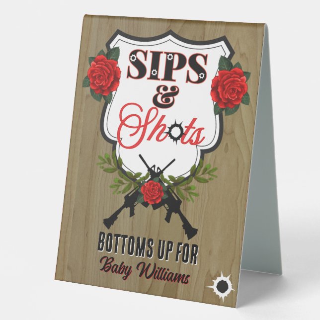 Guns or Roses Gender Reveal Baby Shower (Front)