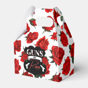 Guns or Roses Gender Reveal Baby Shower Badge Favour Box