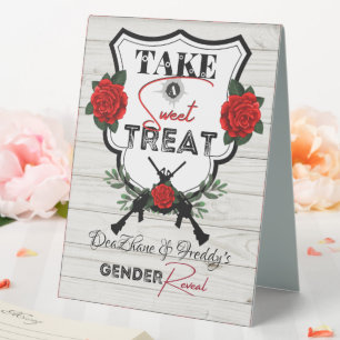 Guns or Roses Gender Reveal Baby Shower Treat