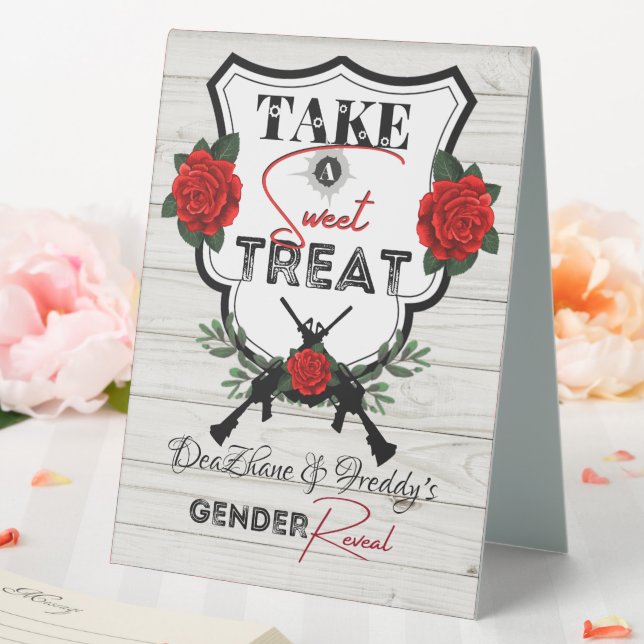 Guns or Roses Gender Reveal Baby Shower Treat (In SItu (Wedding))