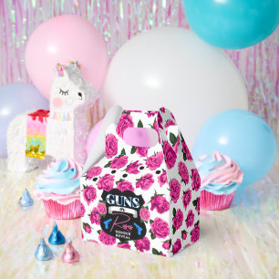 Guns or Roses Gender Reveal Pink/Blue Baby Shower  Favour Box