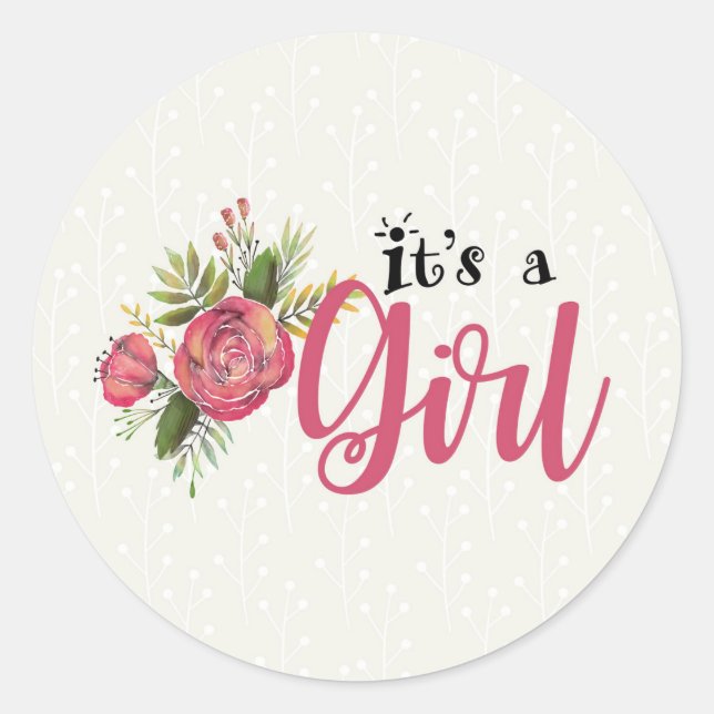 Guns or Roses Gender Reveal Sticker (Front)