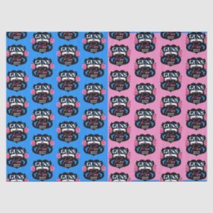 Guns or Roses Pink/Blue Gender Reveal Baby Shower  Tissue Paper