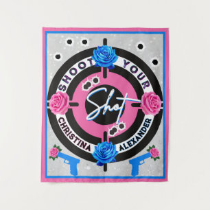 Guns or Roses Pink & Blue   Gender Reveal    Tapestry