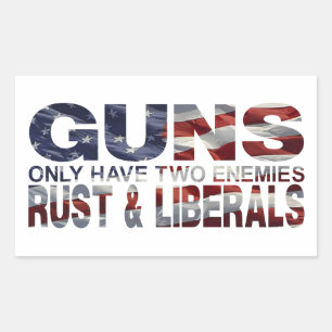 GUNS RECTANGULAR STICKER