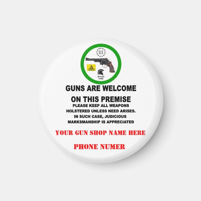 GUNS WELCOME MAGNET (Front)