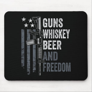 Guns Whisky Beer And Dom - Funny Drinking Gun (on  Mouse Mat