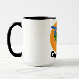 Gunslinger Cactus Design - Black 15 oz Combo Mug