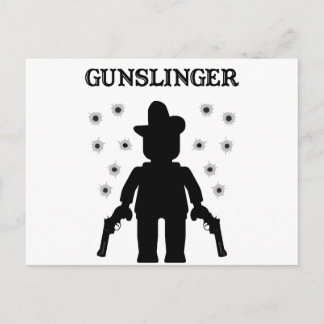 Gunslinger Cowboy Minifig Postcard