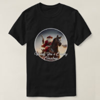 Gunslinger Santa Claus Riding Horse Christmas
