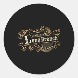 Gunsmoke Long Branch Saloon Tv Classic Round Sticker