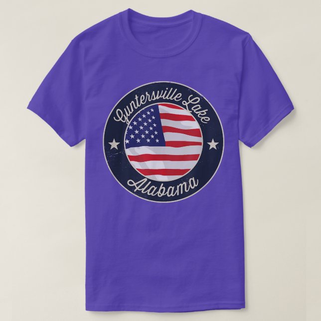 Guntersville Lake - Patriotic Alabama Souvenir T-S T-Shirt (Design Front)