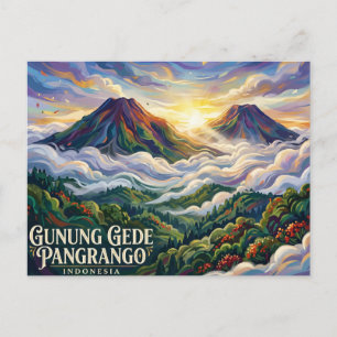 Gunung Gede Pangrango National Park Indonesia Postcard
