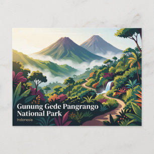 Gunung Gede Pangrango National Park Indonesia Postcard
