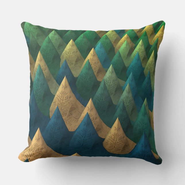 Gunungan Fractal Relief 3D Batik Motif Cushion (Front)