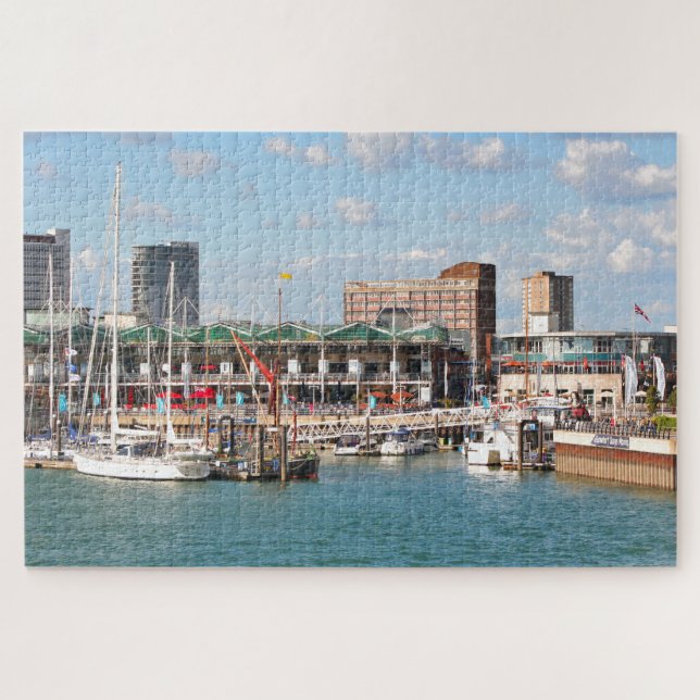 Gunwharf Quays Marina, Portsmouth, England Jigsaw Puzzle (Horizontal)