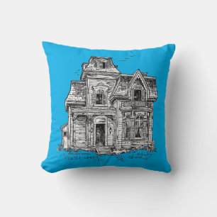 Gurd's House—Montreal Pen & Ink Art By Don Kirk Cushion
