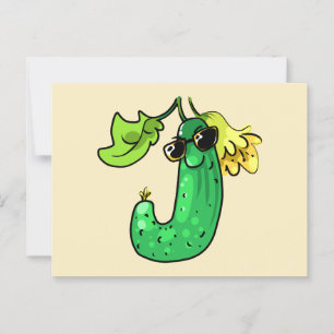 Gurke cucumber postcard