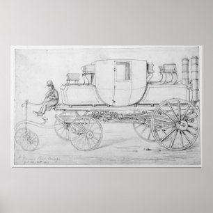 Gurney's Steam Carriage, 1827 Poster