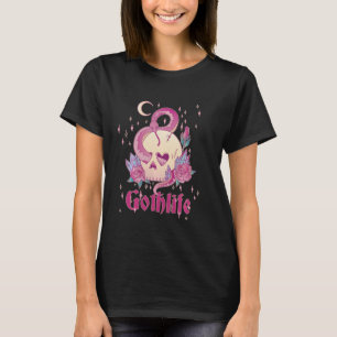 Gurokaw Creepy Cute Aesthetic Pastel Goth Skull Go T-Shirt