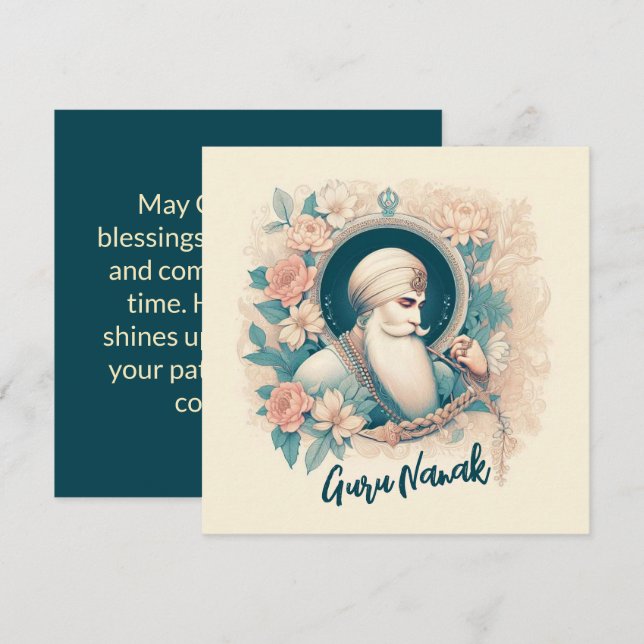 Guru Nanak Blessings Card (Front/Back)