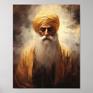 Gurū Nānak Portrait - Sikh Poster