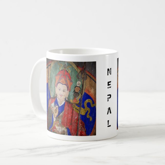 Guru Rinpoche, Padmasambhava Buddha - Himalayas Coffee Mug (Front Left)