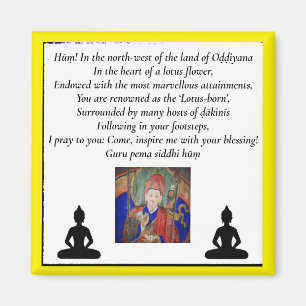 Guru Rinpoche & Seven Line Prayer /Padmasambhava Magnet