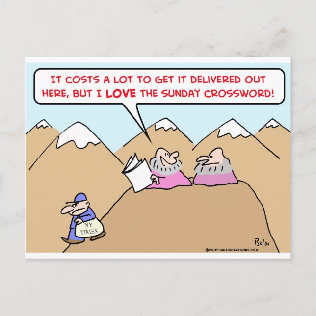 guru sunday crossword postcard (Front)