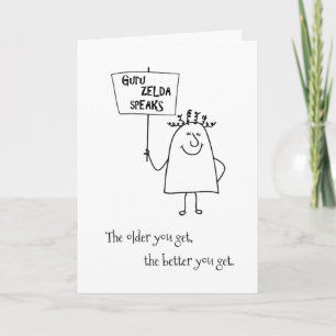 Guru Zelda Add Name-Age Bunch of Birthday Greeting Card