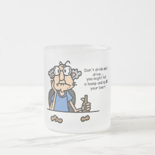 Gus on Drinking and Driving Frosted Glass Coffee Mug