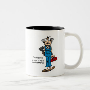 Gus on Flashlights Tshirts and Gifts Two-Tone Coffee Mug