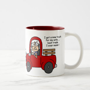 Gus on New Truck Tshirts and Gifts Two-Tone Coffee Mug