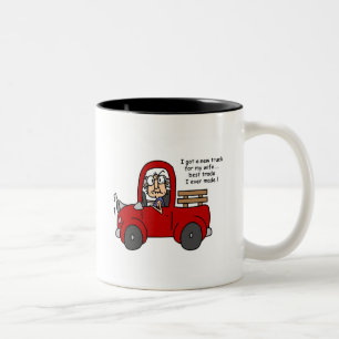 Gus on New Truck Tshirts and Gifts Two-Tone Coffee Mug