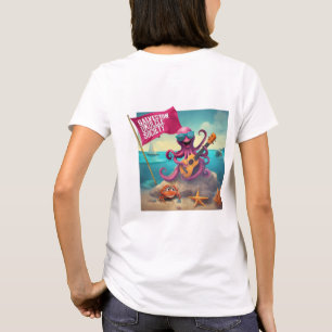 GUS Women’s T-shirt Front and Back Octopus Design