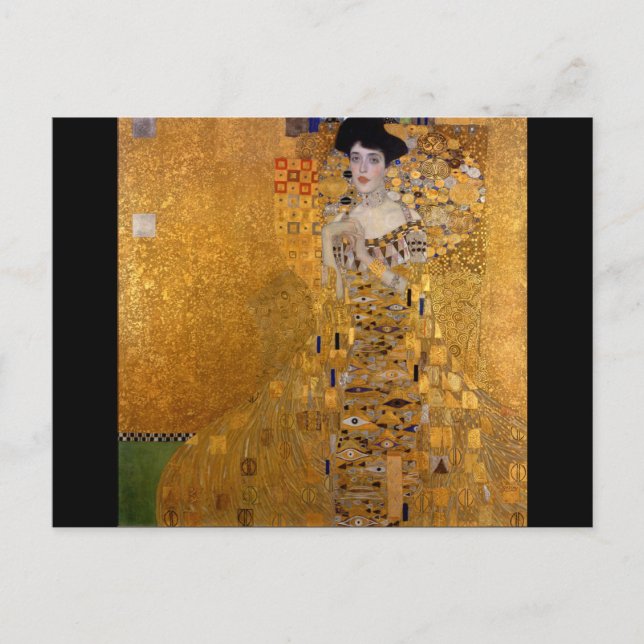 Gustav Klimt,Adele,Art nouveau,deco,gold,paintings Postcard (Front)