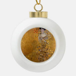 Gustav Klimt - Adele Bloch-Bauer I. Ceramic Ball Christmas Ornament