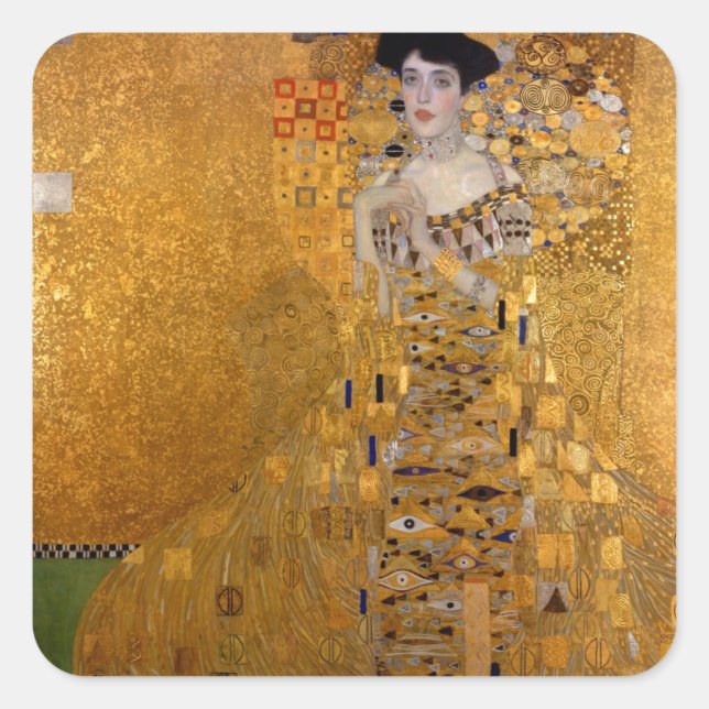 Gustav Klimt - Adele Bloch-Bauer I. Square Sticker (Front)