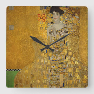 Gustav Klimt - Adele Bloch-Bauer I Square Wall Clock