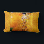 Gustav Klimt Adele Bloch-Bauer Vintage Art Nouveau Lumbar Cushion<br><div class="desc">Gustav Klimt Portrait Of Adele Bloch-Bauer I Art Nouveau Painting Portrait of Adele Bloch-Bauer I is a 1907 painting by Gustav Klimt. The first of two portraits Klimt painted of Bloch-Bauer, it has been referred to as the final and most fully representative work of his golden phase. This painting, which...</div>