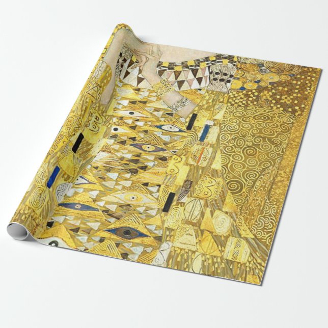 Gustav Klimt Adele Bloch Wrapping Paper (Unrolled)
