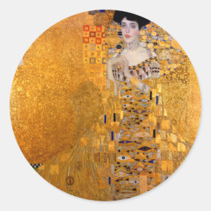 Gustav Klimt "Adele" Vintage Classic Round Sticker