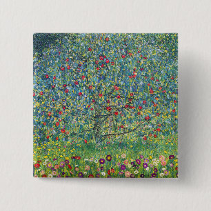 Gustav Klimt - Apple Tree 15 Cm Square Badge