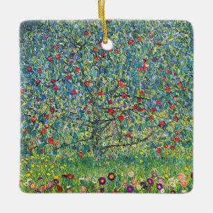 Gustav Klimt - Apple Tree Ceramic Ornament