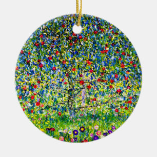 Gustav Klimt Apple Tree Ceramic Tree Decoration