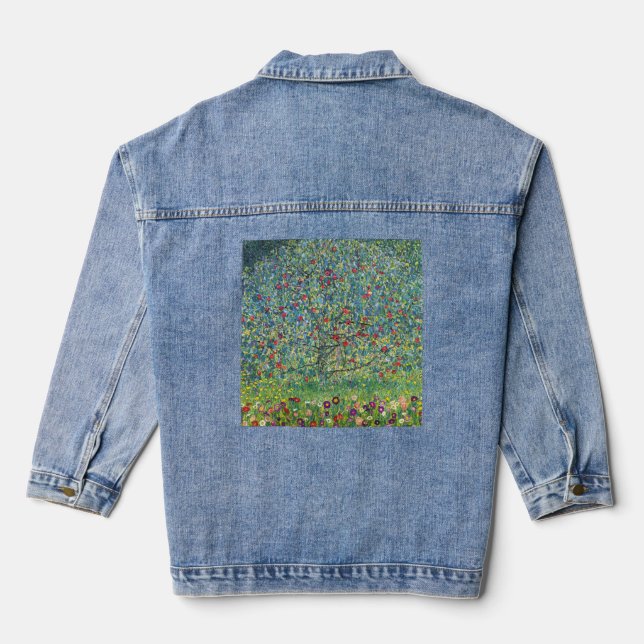 Gustav Klimt - Apple Tree Denim Jacket (Back)
