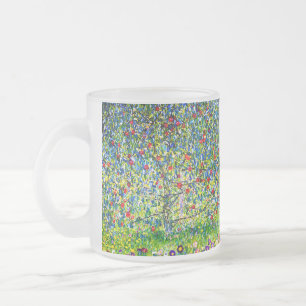 Gustav Klimt Apple Tree Frosted Glass Coffee Mug